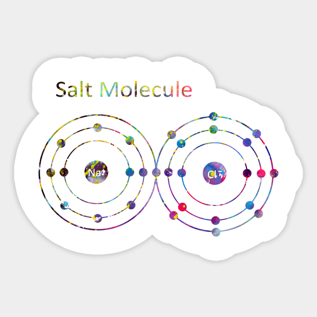 Salt Molecule Sticker by erzebeth